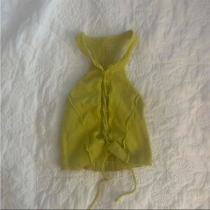 Urban Outfitters Halter Tie Open Top in Green Size XS/S